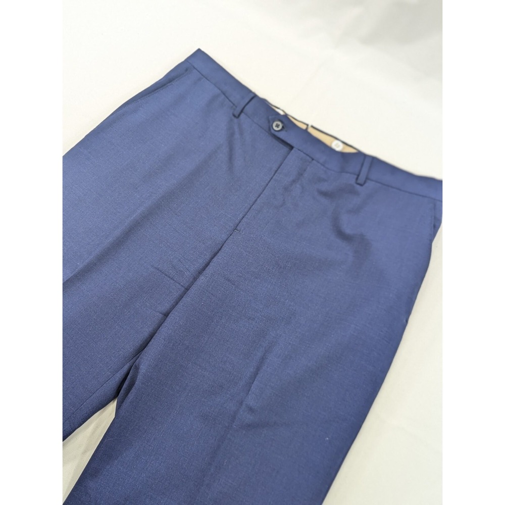 Cremieux Collection x Loro Piana Pants 36X28 Royal Blue Wool Stash Pckt Trousers